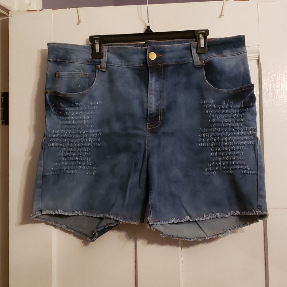 Stretchy Blue Jean Shorts